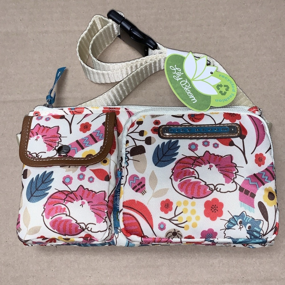 Lily Bloom Cat Print Janet Belt Bag Love Cats NWT